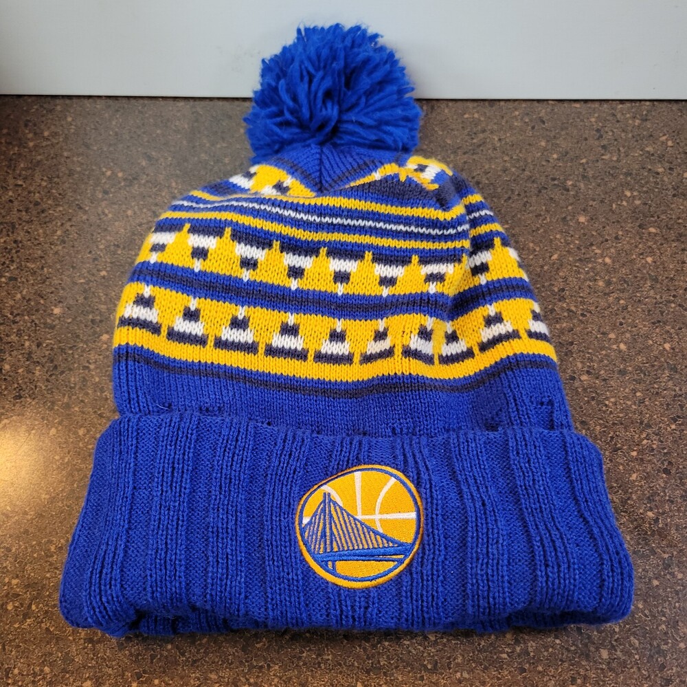 NBA Golden State Warriors Mitchell & Ness Beanie Hat Unisex One Size Multi Knit